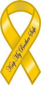 Keep My Brother Safe - 4 x 8 Yellow Ribbon Magnet Refrigerator Magnets Flagline
