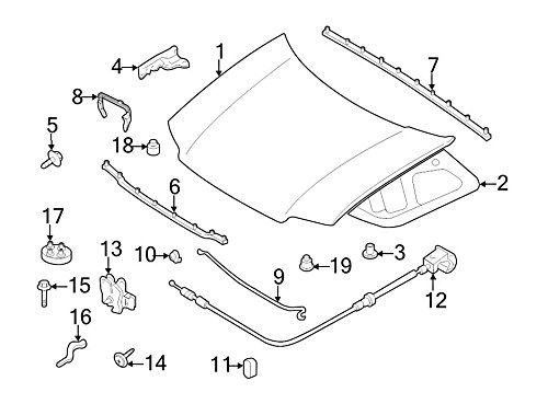 Hood Scoops & Vents Ford 5L8Z-16828-AA