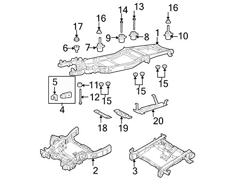 Genuine Ford 6L3Z-5D058-AA Frame Rail Replacement Kit Hardware & Brackets Ford 6L3Z-5D058-AA