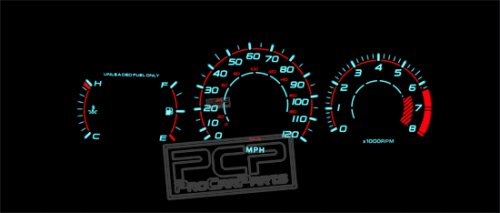 1990-1993 Toyota Celica Black Reverse Gauges Gauge Sets Procarparts TYCC