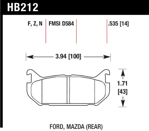 Brake Pads Hawk HB212E.535