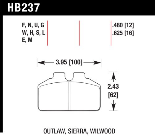 Brake Pads Hawk HB237W480