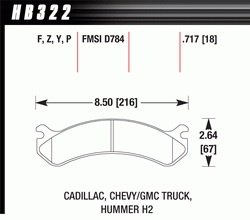 Brake Pads Hawk HB322P717