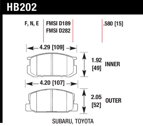 Brake Pads Hawk HB202E.580