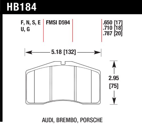 Hawk Performance HB184E.710 Disc Brake Pad Brake Pads Hawk HB184E.710