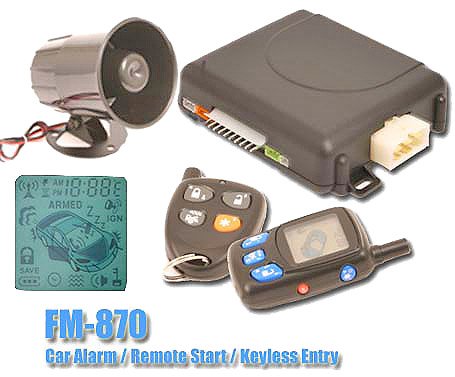 Commando Remote Transmitter Pager w/ Alarm and Remote Starter FM-870 w/ LCD Saturn Relay Electronics - Alarms Car Alarms - Commando FM-870 LCD Starter Commando 7742-2405-13816