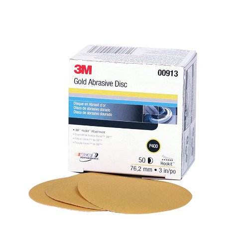 3M 00913 Hookit Gold 3 P400A Grit Disc Sanding Disc Backing Pads 3M 00913