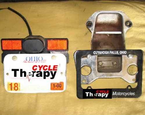 1995 Honda VT 1100 Shadow License Plate Bracket / Light Bulbs Cycle Therapy CQ4NQ1BM9PA