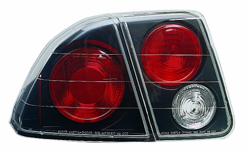 01-04 Honda Civic 4dr JDM Black Altezza Euro Tail Lights Exterior Accessories ProStreetLighting 11HC014DJM