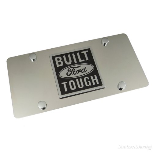 Ford Built Tough Logo On Chrome Polished License Plate Frames Ford 312794