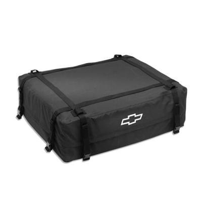 GM # 12497160 Roof-Mounted Soft Cargo Carrier - Black with Chevy Bowtie Logo Cargo Racks GM 12497160