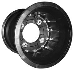 Hiper Wheel Single Beadlock CF1R Wheel - Rear - 10x9 - 3+6 Offset - 4/115 - Black , Wheel Rim Size: 10x9, Rim Offset: 3+6, Color: Black, Bolt Pattern: 4/115, Position: Rear 1090-YAR-C-SBL Street Motorcycle Hiper Technology 1090-YAR-C-SBL