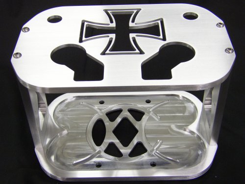 Cross Billet Aluminum Optima Battery Hold Down Box Tray Trays Wieland Custom Machine 34/78 Cross - 0001
