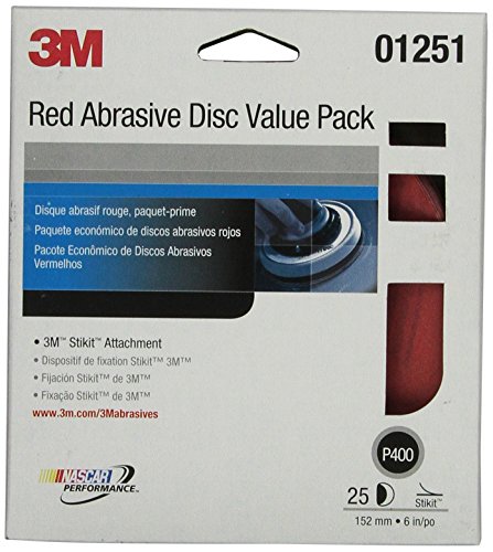3M 01251 Stikit Red 6 P400 Grit Abrasive Disc Value Pack Sanders 3M 01251