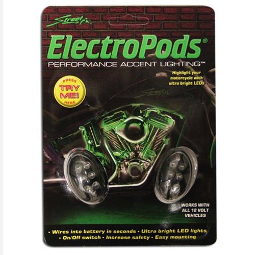 Street FX 1042518 ElectroPods Blue/Black Motorcycle Oval Pod, (Pack of 2) Housing Pods Streetfx 1042518