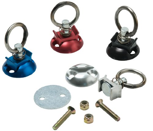 Pit Posse PP2869S S Track Aluminum Anchor Tie Down System Enclosed Cargo Trailer Quick Disconnect Silver Tie-Downs Pit Posse PP2869S