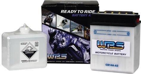 WPS Conventional 6V Standard Battery with Acid Pack 6N6-3B-1 Batteries WPS Western Power Sports 6N63B1