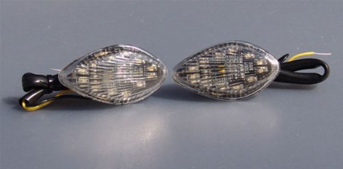 Honda CBR 600 F4i Flush Mount LED Clear Turn Signals Turn Signal Assemblies & Lenses Volar Motorsport LTS010-Clear