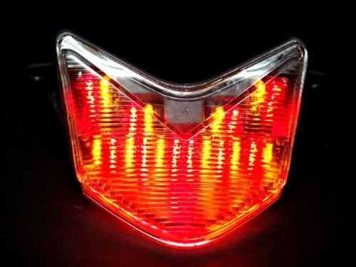 Kawasaki Ninja ZX10R ZX10 Smoke LED Taillight + Signals Lights D2Moto TL005-Smoke