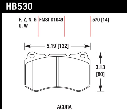 Brake Pads Hawk HB530Z570