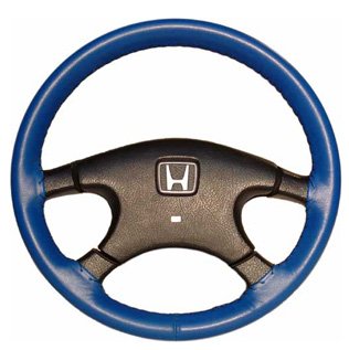 Wheelskins EuroPerf perforated Color style Leather Steering Wheel Cover - Sea Blue Perforated Top & Bottom and Tan Non Perforated Left & Right Sides, Size: 15 inches X 4 1/2 inches Steering Accessories Wheelskins PNEP15000X4012P37N04