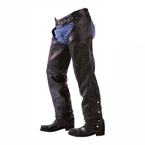 Leather Chaps - Premium Cowhide Leather Motorcycle Chaps Plain LC001 5XL Pants & Chaps Jafrum LC001