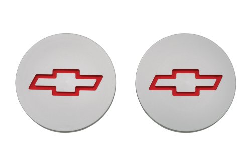 Proform 141-233 Plain Billet Aluminum Freeze Plug Insert with Recessed Red Chevy Bowtie Logo for Small Block Chevy - Pair Engine Kits ProForm 141-233