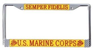 1935 US Marines License Plate Frame Frames Rothco 1935