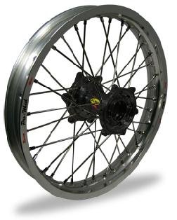 Pro-Wheel Complete Wheel Assembly - 18in. - Black Hub/Silver Rim , Color: Black, Position: Front/Rear, Rim Size: 18 22-25821 Wheel Hubs Pro-Wheel Components 22-25821