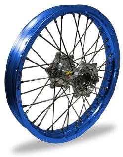 Pro-Wheel Complete Wheel Assembly - 19x1.85 - Polished Hub/Blue Rim , Position: Front/Rear, Rim Size: 19, Color: Blue 22-51013 Wheel Hubs Pro-Wheel Components 22-51013