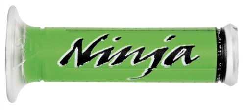 Harris Grips Sport Bike Grips - Ninja - Green/Black , Color: Green 01687-NJ Grips Harris Motorcycle Grips 01687-NJ