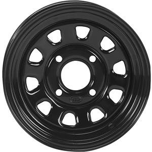 ITP Delta Steel Wheel - 12x7 - 4+3 Offset - 4/137 - Black , Bolt Pattern: 4/137, Rim Offset: 4+3, Wheel Rim Size: 12x7, Color: Black, Position: Front/Rear D12F537 Street Motorcycle ITP Tires 57-9224