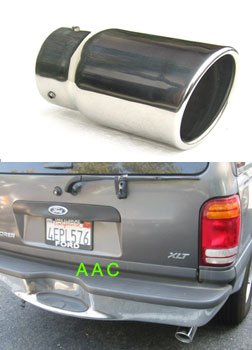 Stainless Steel Exhaust Tip w/ Mirror Chrome Finish - Ford Explorer 98-01 Pipes AJ CT23EXPLORER9801