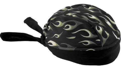 Schampa Stretch Headwrap Green Hot Flames One Size Fits All OSFA Departments Schampa BNDNA003-45