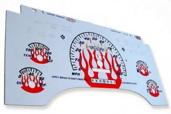 Glo Flame & White Face Gauge Sets Nu Image FG108