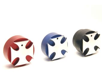Billet Knobs w/ Iron Cross Gauge Sets Nu Image KC371HL