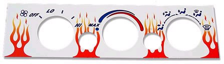 Glo Red Flame AC Panel Gauge Sets Nu Image FC215