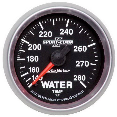 Auto Meter 3631 Sport Comp II Mechanical Water Temperature Gauge Water Temp Auto Meter 3631