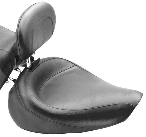 Mustang Wide Vintage Solo Seat with Backrest Sissy Bars Mustang Motorcycle Seats 79358