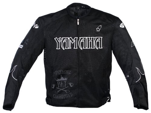 Joe Rocket Yamaha Flame Mesh Mens Textile Motorcycle Jacket Black/Black Small Jackets & Vests Joe Rocket SULL 801-5002