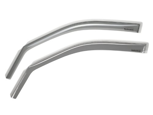 WeatherTech Custom Fit Front Side Window Deflectors for Dodge Ram 1500 Pickup QuadCab, Light Smoke Body WeatherTech 70291