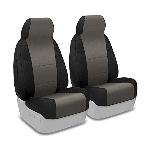 Coverking Custom Fit Front 50/50 Bucket Seat Cover for Select Porsche 944 Models - Neosupreme 2-Tone (Gray with Black Sides) Automobilia Coverking CSC2A3PR5501