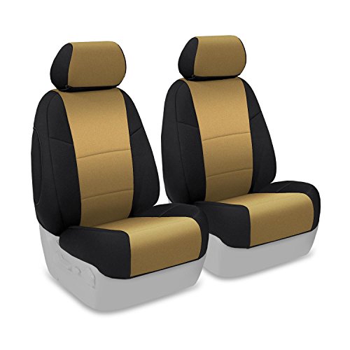 Coverking Custom Fit Front 50/50 Bucket Seat Cover for Select Toyota 4Runner Models - Neosupreme 2-Tone (Tan with Black Sides) Automobilia Coverking CSC2A5TT7126