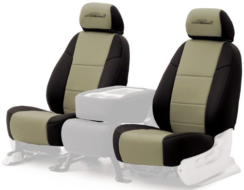 Coverking Custom-Fit Rear Bench Seat Cover - Neosupreme Fabric, Tan Automobilia Coverking CSC2A5CH7261