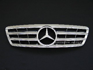 MB C-Class Silver CL Grill SL Sport Grille 2001-07 W203 Headlight Premium Outlet G-W203S