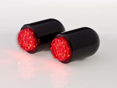Tail Light Assemblies Harrison Specialties 24 LED Black Mini Bullet Red