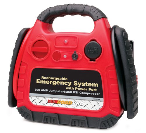 RoadPro RPAT-774 Rechargeable Emergency System with 12V Power Port and Air Compressor Power Inverters RoadPro RPAT774
