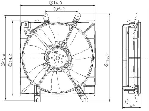 Fans Go-Part 0K2AB 15025B