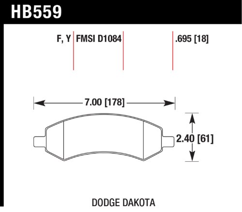 Brake Pads Hawk HB559F695