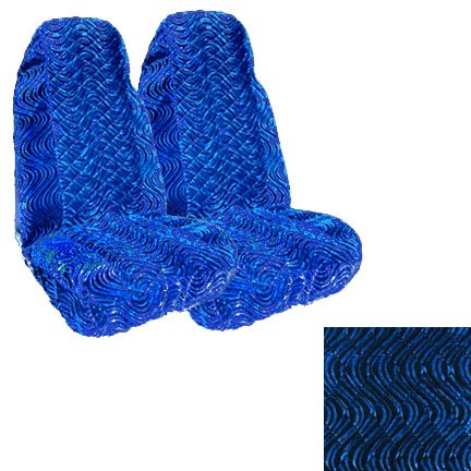 Set of 2 Universal Fit High Back Swirl Pattern Front Bucket Seat Cover - Navy Accessories YS SC26HNV